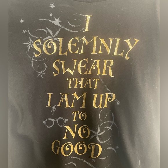 Harry Potter “I Solemnly Swear I Am Up To No Good” Women’s Tee Size L 11/13 - Picture 4 of 5